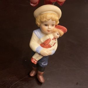 1988 Jan Hagara Vintage Bisque Figurine "Stephen" Hanging Mini Ornament O22330